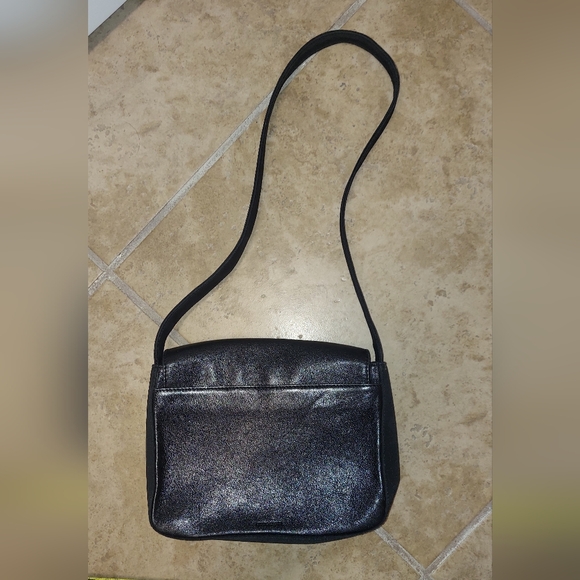Vintage Y2k Leather Shoulder Bag ● Reaction Kenneth Cole Satin Mini Purse - Picture 3 of 5